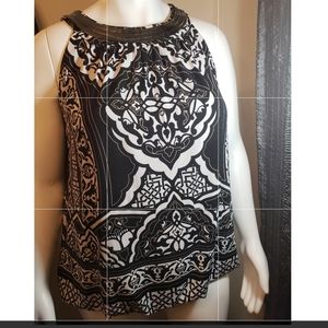 Alfani Sleeveless Top with Decorative Neckline 2X